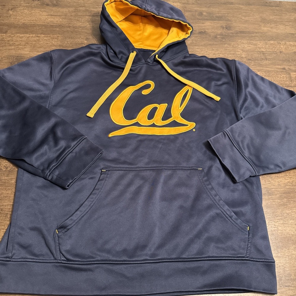 CALIFORNIA CAL BERKELEY Navy COLLEGE HOODIE Student Fan Sweatshirt Adult L